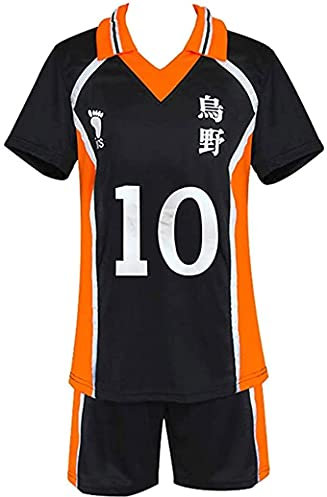Yanny Anime Cosplay Kostüm High School Volleyball Sportswear Karasuno Hinata Shoyo Tobio Kageyama Halloween Cosplay Jerseys Uniform (XS, Stil 10)