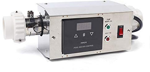 Chauffe-eau 3000W, échangeur de chaleur à thermostat pour chauffe-piscine électrique, chauffe-piscine portable pour piscine creusée hors sol