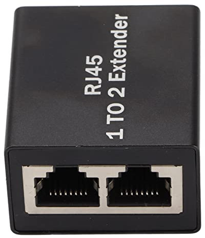 Ethernet Splitter RJ45 Nätverkskontakt Adapter för Kopplingar Hub Router Switchar Digital TV Cat 5/Cat 6 Lan Ethernet Extender för Trådlös Nätverksutrustning Hemnätverk Hub,(1 till 2 splitter)