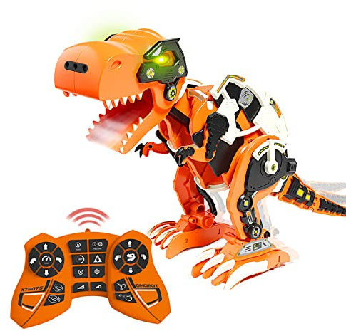 Xtrem Bots - Dinobot | Roboter Programmierbar | Dino Roboter Kinder Ab 6 Jahre | 150-teiliges | Robot Dino Ferngesteuertes und programmierbares | Spielzeug Dinosaurier