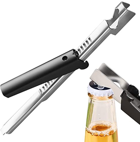 Halatua Apribottiglie da cucina | Apriscatole multifunzione in acciaio inossidabile – Strumento per cavatappi da cucina per barattoli di gelatina, vino, birra e altri