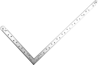 Shinwa 87398 12 x 6 Stainless Steel Squares Imperial Graduations in 1/16ths and 1/32nds