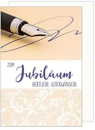 Edition Seidel Premium Glückwunschkarte zum Jubiläum mit Umschlag. Jubiläumskarte Ehrentag Grusskarte Billet Mann Frau Feier Firma Ehe (J124 SW023)