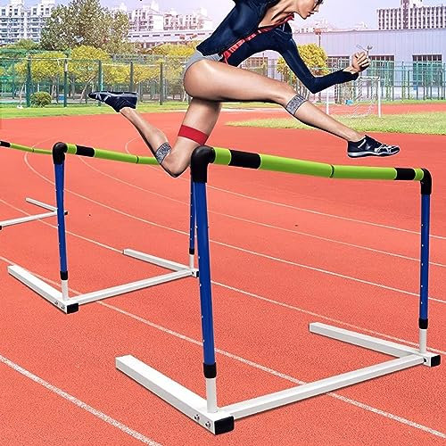 BBHW Leichtathletik HüRden Übungshürden aus Schaumstoff und Metall für Leichtathletik, Verstellbare Agility-Hürden für Sportler, Sprungstange für Outdoor-Sporttrainingsgeräte