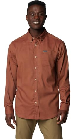 Columbia Rapid Rivers II Chemise à Manches Longues pour Homme, Orange épices Oxford, Taille L