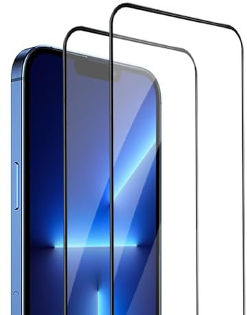 Topme 2 Piezas Protector de Pantalla de vidrio templado para Redmi 13C (4G) / POCO C65 (6.71 Inches) Ultra HD Full Screen Screen Protector, No Bubbles - Negro