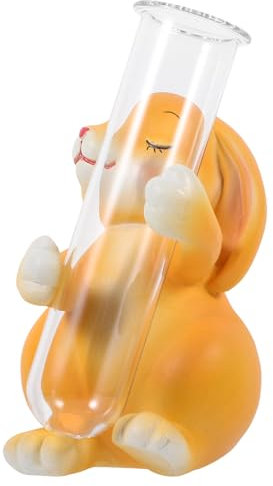 VINTORKY Animal Statue Vase Glass Tube Hydroponic Planter Decorative Vase Flower