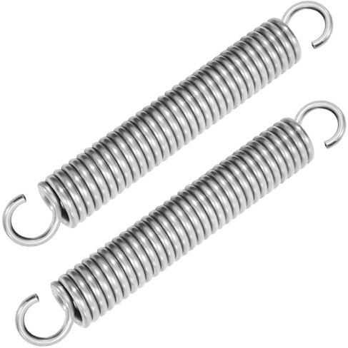 GUNGY Zugfedern mit Haken Edelstahl Zugfeder Spannfeder 125mm Außendurchmesser 18mm Drahtdurchmesser 2,9mm Maximale Zugkraft 24kg 2,9x18x125mm 2 Stück