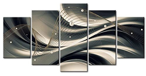 murando - Akustikbild 225x112 cm Bilder mit Akustikschaumstoff Hochleistungsschallabsorber Schallschutz Leinwandbild XXL 5 tlg Wandbild a-A-0248-b-o