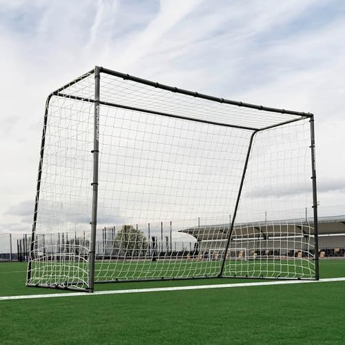 QUICKPLAY GS Soccer Goals - Super Durable Galvanized Steel Soccer Goal [5 Sizes] Regulation Sizes, Deep Net, Moveable & Weather Resistant [Single Goal]