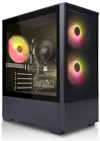 SYSTEMTREFF Basic Gaming PC - AMD Ryzen 5 5600 - RTX 3060 12GB | AMD 6-Kern CPU bis 4.4 GHz, 16GB DDR4, 512GB M.2 NVMe SSD, Nvidia Grafik WLAN, Windows 11, für Gaming, Streaming