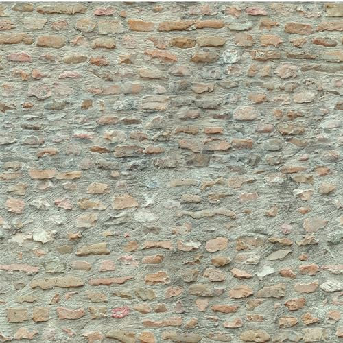 ICYEHAO Brown Stone Effect Wallpaper,44.5 x 500 cm Self Adhesive Gravel Pebbles Peel and Stick Wall Paper Self Adhesive Furniture Wrap Vinyl Wallpaper for Living Room, Kitchen, Bedroom,Bathroom