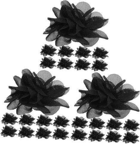 NUOBESTY 30stücke Künstliche Chiffonblumen Dekorationen Blütenköpfe Für Handwerk Hochzeitsaccessoires Und Haarzierat Für Bastelprojekte Und