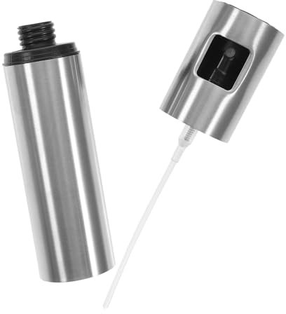 OFFSCH Botella Pulverizadora de Aceite 304 de Acero Inoxidable de 100 Ml, Tipo Prensa, Anti Goteo, Portátil para Uso en Casa y Restaurantes