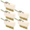 Lot de 5 brosses à joints, 10 x 3,5 x 4 cm, en acier, avec grattoir à joints, brosse anti-mauvaises herbes, pour un nettoyage efficace du jardin de la mousse et des algues, avec poils métalliques