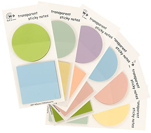 Gadpiparty 6sätze Selbstklebende Haftnotizen Mehrfarbige Runde Und Quadratische Memo Pads Wiederverwendbare Page Tabs Für Schule Büro Zuhause Ablösbar Stark Haftend Vielseitige Klebezettel