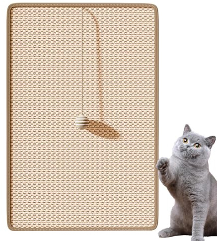 Keyubria Kratzbrett Für Katzen | Eck Kratzbrett Für Kitten Mit Spielbällen - Sisal Vertikaler Möbelschoner Für Ecke Wand Sofa Couch | Für Langweilige Hauskatzen Indoor