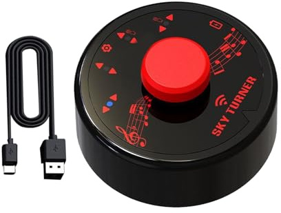 Wireless Page - Turner Pedal Rechargeable Hands Free Controller | App Compatible Pedal Compact Design Easy Setup Smooth for Tablets Phones Keyboard Live Stream Teleprompt