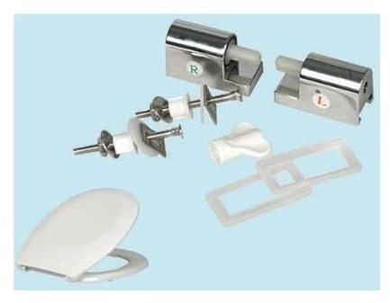 Ideal Standard - Multi Suites, Set di cerniere per sedile copriwater a chiusura rallentata serie Tonic in acciaio inox, T2065BJ, Cromato