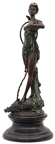 aubaho Bronzeskulptur Diana Victorius im Antik-Stil Bronze Figur Statue 47,6cm