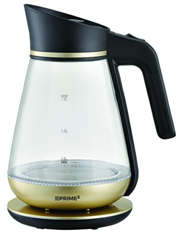 Prime3 Wasserkocher aus Glas, vergoldet, Gold