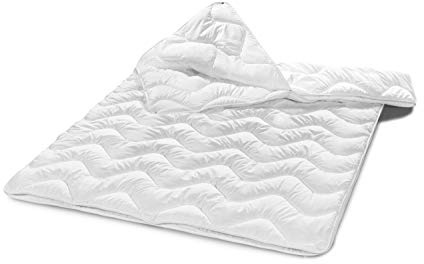 Bodyprotect 4-Jahreszeitendecke Ganzjahresdecke Bettdecke Mikrofaser Steppbett 135 x 200 cm, Weiß