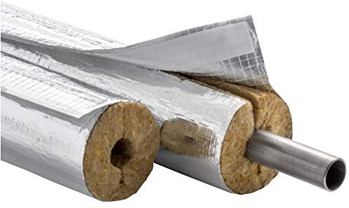 36m Steinwolle Rohrisolierung 22 x 20mm Rohrschale alukaschiert EnEV 100%