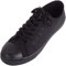 Womens Canvas Lace Up Trainers Sneakers Plimsolls with Rubber Toe Cap - Black - UK 5 / EU 38