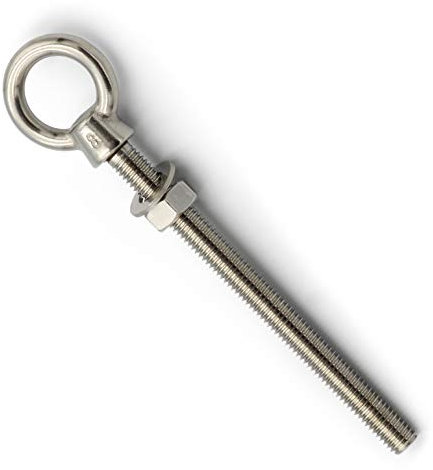 DIOS24 5 Stück Augbolzen mit metrischem Gewinde M10 x 100 mm (Größe und Menge wählbar!) - Edelstahl V4A - Augenbolzen Ringbolzen Ösenschraube