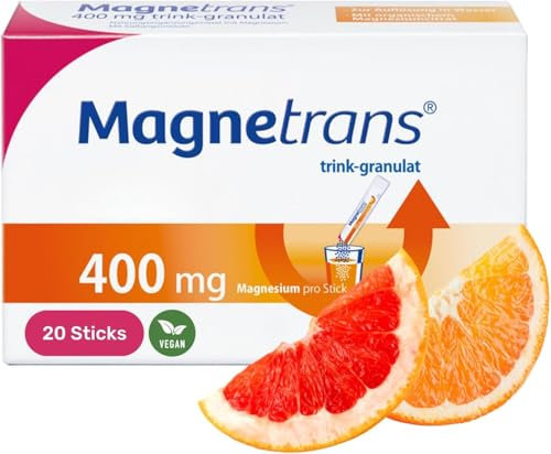 Magnetrans trink-granulat 400 mg - Magnesiumgranulat zur Einnahme mit Flüssigkeit - Magnesium für eine normale Muskel- und Nervenfunktion - 1 x 20 Sticks