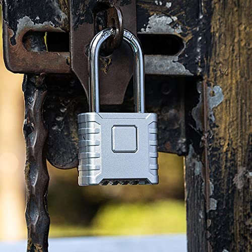 Cadenas à combinaison, cadenas en acier inoxydable à longue anse robuste - Cadenas à combinaison à 4 roues pour casiers de gym, unités de stockage, abris, garages, clôtures.