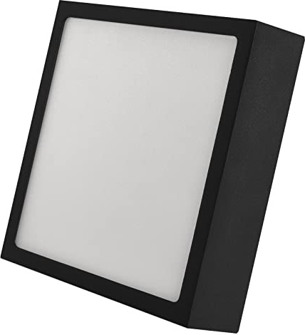 EMOS LED Panel 12,5 W, quadratische 1100 lm Deckenleuchte, Wandleuchte 17 cm, 3 einstellbare Lichtfarben warmweiß-neutralweiß (3000/3500/4000K), inkl. LED-Treiber, Schwarz