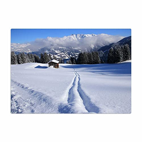 Vero Home 18817 Glas-Schneidebrett | Motiv Natur Vorarlberg | rutschfest, kratzfest und lebensmittelecht | Maße: 39 x 29 cm