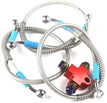 3-Wege-ATV-Fahrrad-Hydraulikbremsschlauch-T-Stück-Kupplungs-Adapter-Anschluss Motorrad Bremsleitung ( Color : D )