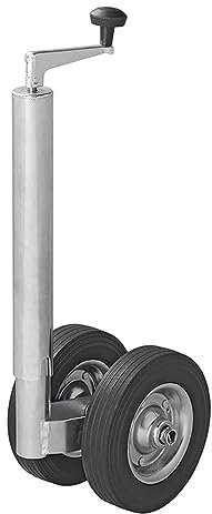 Roue jockey double avec pneu en caoutchouc plein Roue jockey 48 mm 200 x 50 mm pour caravane