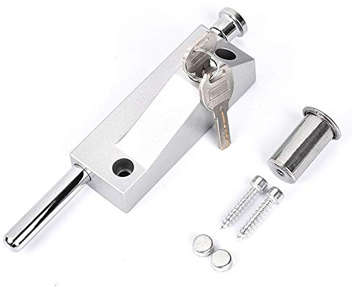 Pernos de cerradura de puerta de acero inoxidable multicolor (plata mate), cerradura de seguridad, multiusos, suministrados con tornillos y 2 llaves, adecuados para varios tipos de puertas para baño