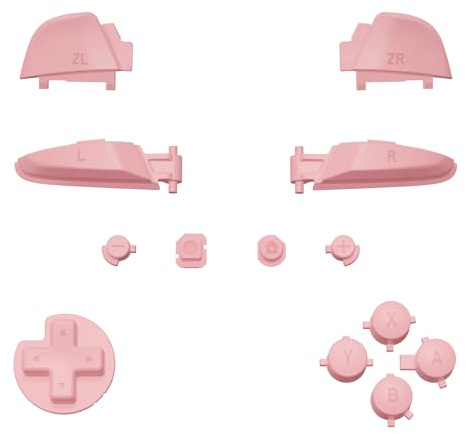 eXtremeRate DIY-Tasten Kit für Nintendo Switch Pro Controller, Ersatz Knöpfe ABXY D-Pad Trigger Home Buttons Ersatzknöpfe & Tool Set für NS Switch Pro Gamepad(Puffy Pink)-KEIN Controller