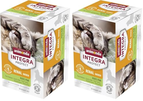 animonda Integra Protect Nieren Katzen, Nassfutter bei Niereninsuffizienz, Pute pur, 6 x 100 g (Packung mit 2)