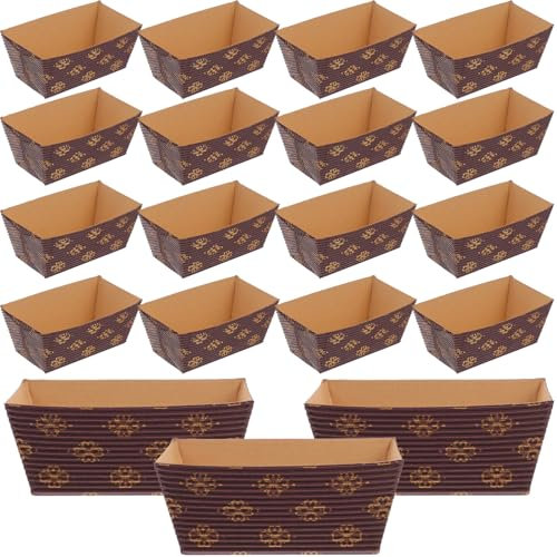 HOLIDYOYO 50stücke Papier-kastenformen Für Brot Rechteckige Antihaftbeschichtete Backformen Aus Hochwertigem Fettdichtem Papier Für Kuchen Desserts Und Backwaren Bei Besonderen Anlässen