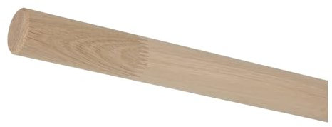 TIBU Eiche Holz Handlauf keilgezinkt unbehandelt Geländer 0,3m - 6m, Länge 180 cm ohne Halter
