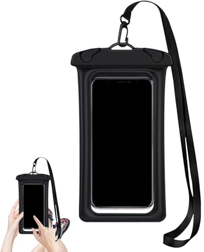 Eventerde Borse impermeabili per telefono cellulare, custodia impermeabile per cellulare, borsa impermeabile galleggiante per cellulare con cordino, adatto per telefoni cellulari da 4 a 7,5