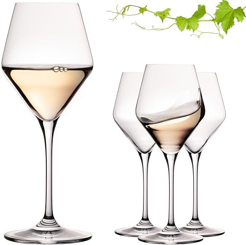 IMPERIAL glass Weißweingläser 370ml Serie 'Rom' Set 4-Teilig Rieslinggläser aus Crystalline Glas Weinglas Spülmaschinenfest