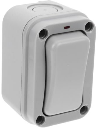IWOWHERO Interruttore Esterno Con Luce Per Installazione Muro Pulsante Pratico e Resistente Alle Intemperie Per Ambienti Esterni Scuro
