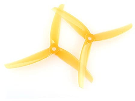 ROXENT 2 Paar J37 4937 4,9 x 3,7 x 3 3-Blatt-PC-Propeller, for RC FPV Racing Freestyle 5 Zoll Drohnen Drohnen-Quadrocopter(2Pairs Orange)