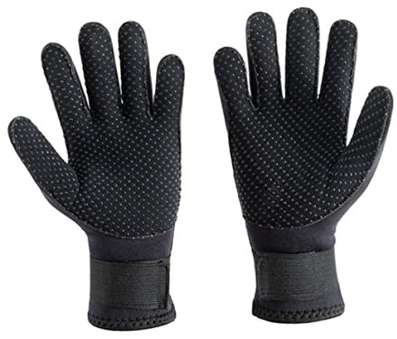 NIDONE Warm Tauchhandschuh Tauchhandschuhe 0,3 cm Neoprenhandschuhe dehnbar warm warmes Anti-Rutsch-Tauchhandschuh für Männer Frauen Schwimmen Kajak-Paddel Segel Surf Black M