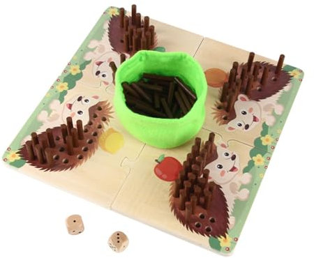 KieTeiiK Holzstab Igel Spiel Feinmotorik Spielzeug Tisch Familienspiel Für Zuhause Kindergarten Schule