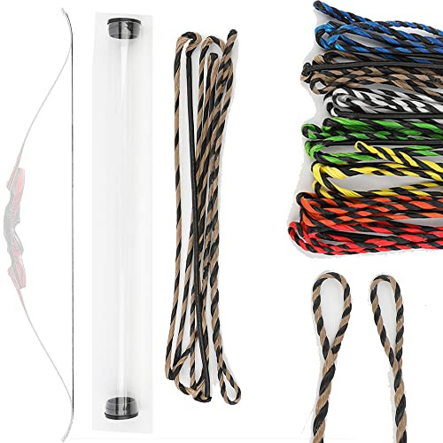 wolfman Flemish Twist Cuerda para Arco Recurvo 40-67 Pulgadas 12 Filamentos Dyneema Cuerda de Recambio para Arco Tradicional Arco Recurvo Arco de Caza Arco Largo