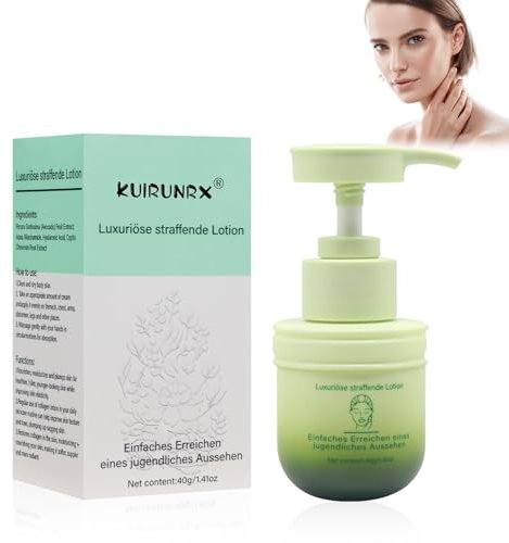 KUIRUNRX® Crema Rassodante, Latte per il Corpo Rassodante, Per Collo o Corpo, Braccia e Gambe, Minerali Stimolanti la Glicerina e il Collagene per Tutti i Tipi di Pelle(40G)