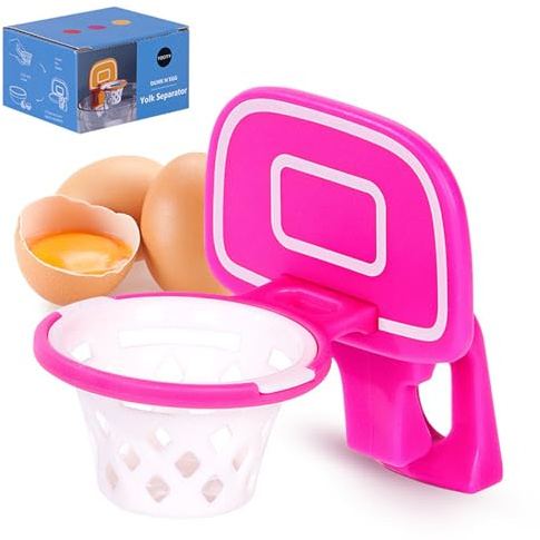 Separatore di albume d'uovo, filtro bianco a forma di tuorlo d'uovo a forma di canestro, divisore di tuorlo in plastica, gadget da cucina per la cottura domestica