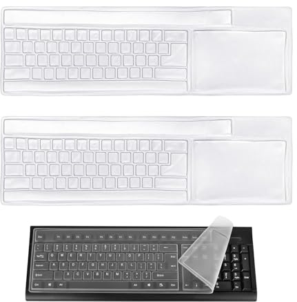 EUYKQNOI 2 copri tastiera pc Cover per Tastiera Universale Protettive per Tastiera Protezione per Tastiera Silicone Pellicola Protettiva per Impermeabile,Antipol per La Tastiera del Computer Desktop